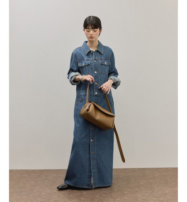 ADAM ET ROPE'「ベンツスリットデニムワンピース」|ワンピース|