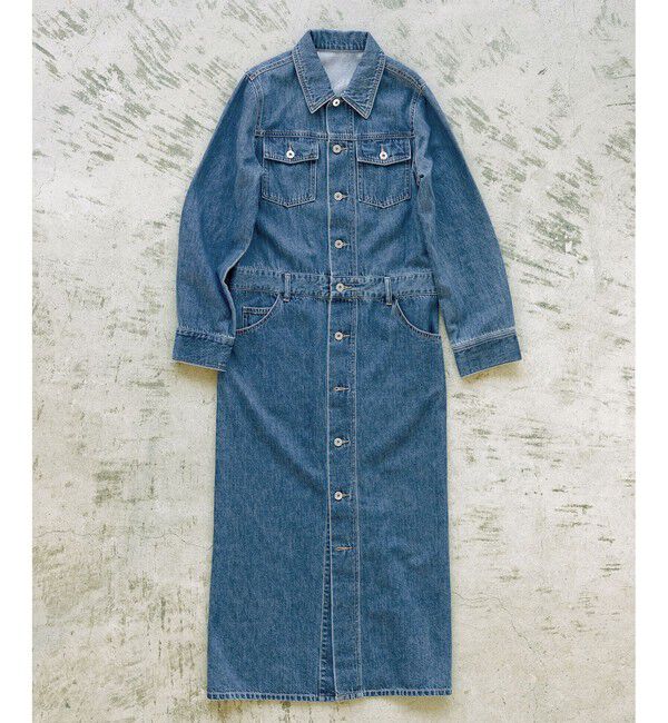 ADAM ET ROPE'「ベンツスリットデニムワンピース」|ワンピース|