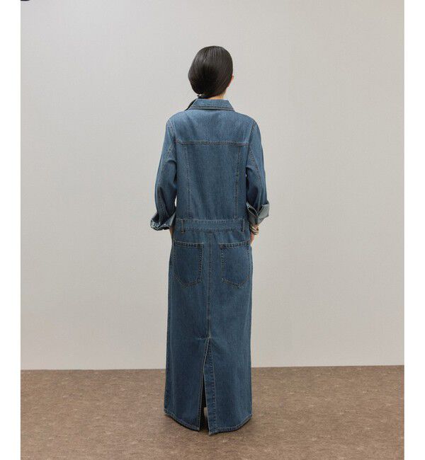 ADAM ET ROPE'「ベンツスリットデニムワンピース」|ワンピース|