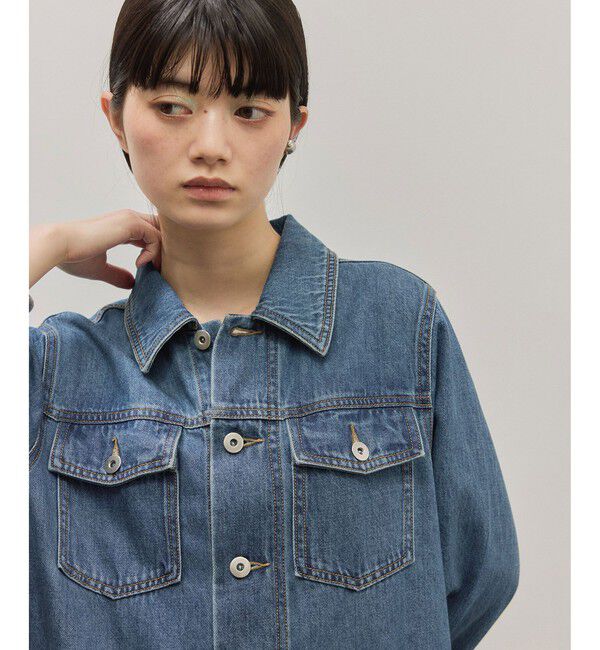 ADAM ET ROPE'「ベンツスリットデニムワンピース」|ワンピース|