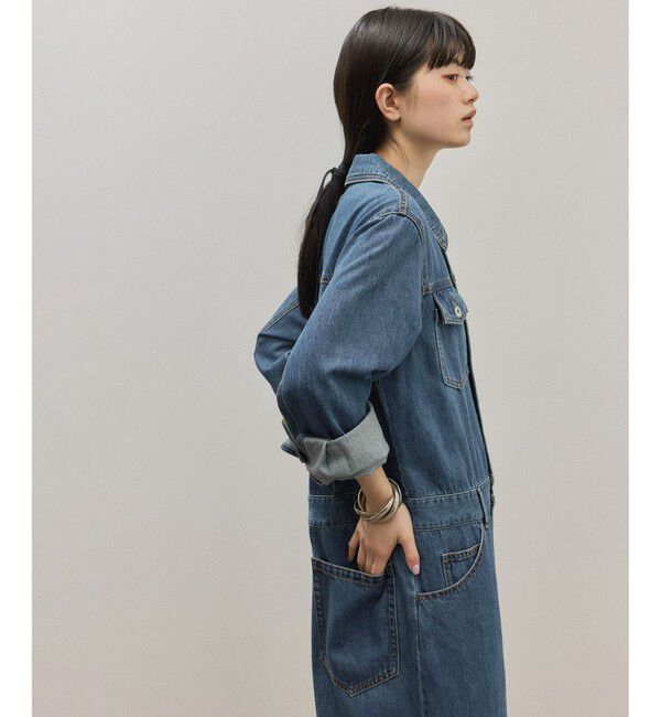 ADAM ET ROPE'「ベンツスリットデニムワンピース」|ワンピース|