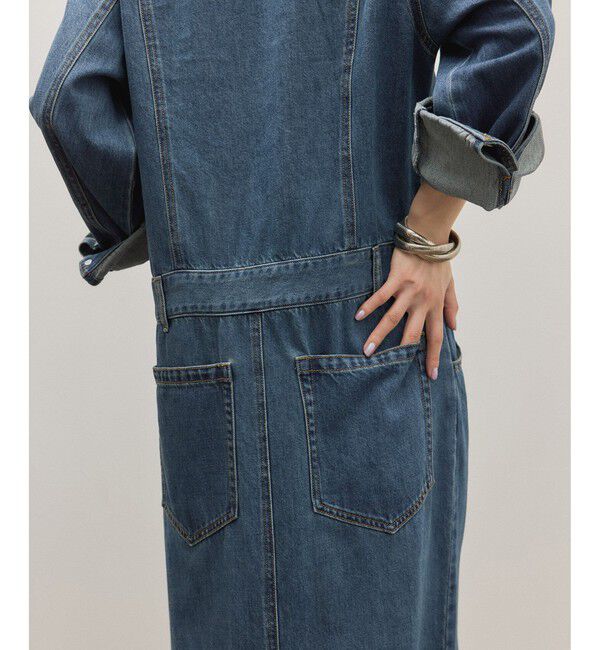 ADAM ET ROPE'「ベンツスリットデニムワンピース」|ワンピース|