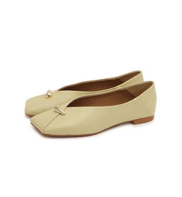 ADAM ET ROPE'「メタルモチーフフラットシューズ」|パンプス|