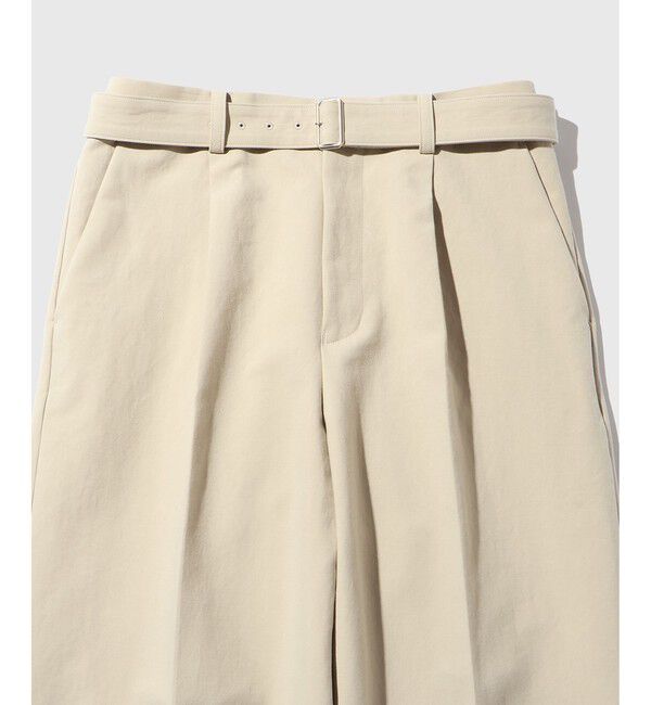 ADAM ET ROPE'「コットンダブルクロス　ベルテッドスラックス」|スラックス|