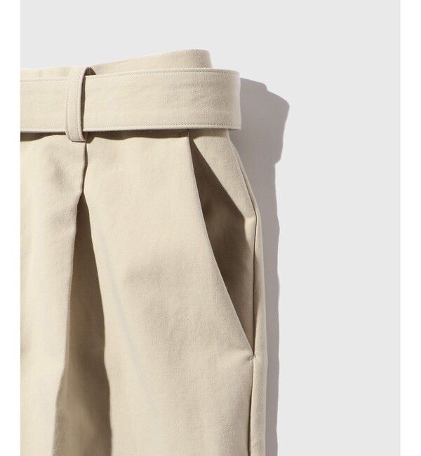 ADAM ET ROPE'「コットンダブルクロス　ベルテッドスラックス」|スラックス|