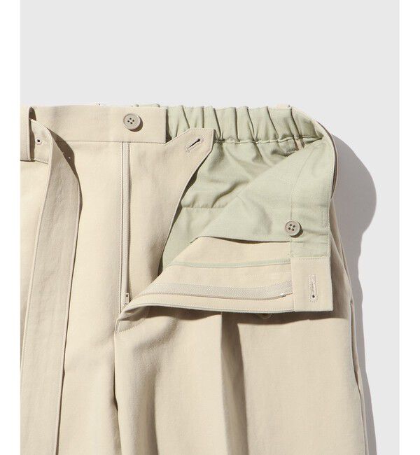 ADAM ET ROPE'「コットンダブルクロス　ベルテッドスラックス」|スラックス|