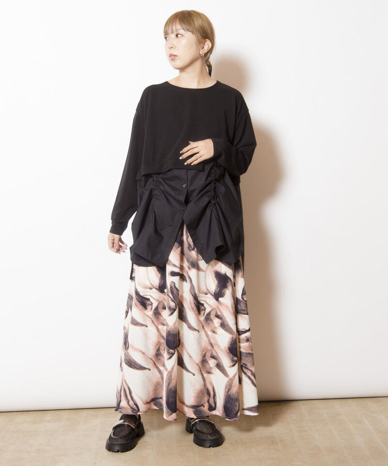  「プリントフレアースカート」|フレア|