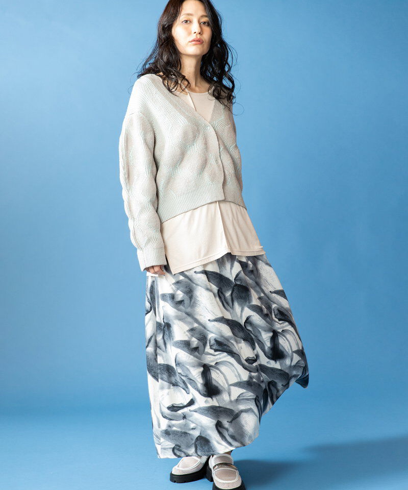  「プリントフレアースカート」|フレア|