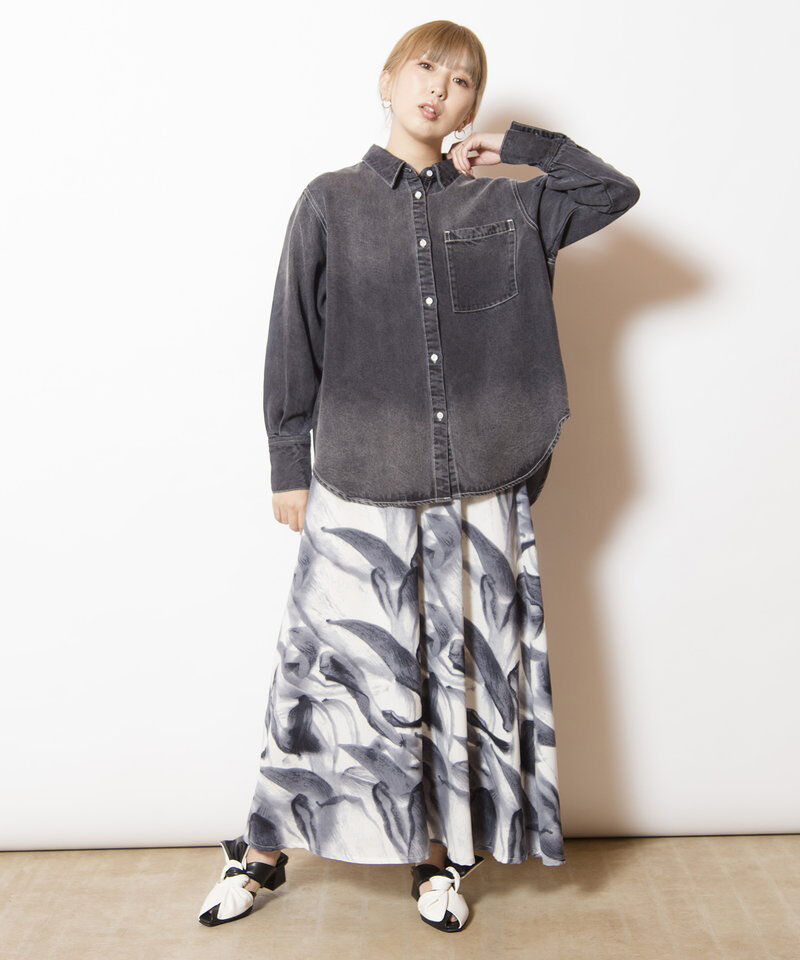  「プリントフレアースカート」|フレア|