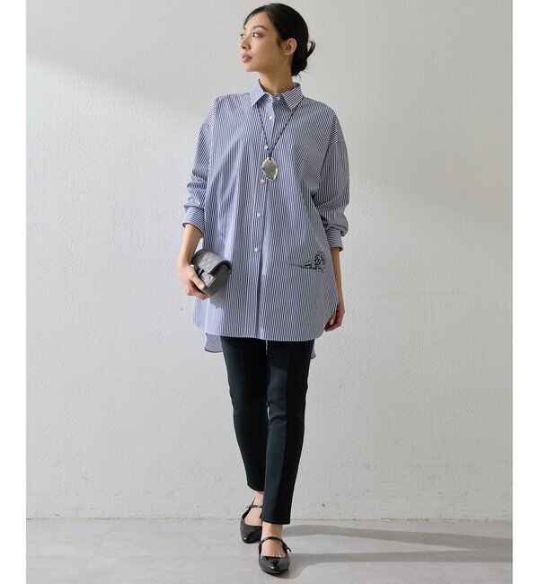  「＜一部カラー期間限定販売＞アニマル刺繍シャツ」|シャツ・ブラウス|