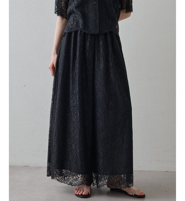 Drawing Numbers「【Drawing Numbers】リネンリバーレースワイドキュロットパンツ」|チノ|