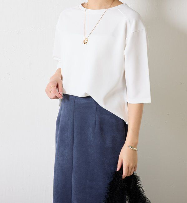  「ハーフスリーブジョーゼット半袖T」|Tシャツ・カットソー|