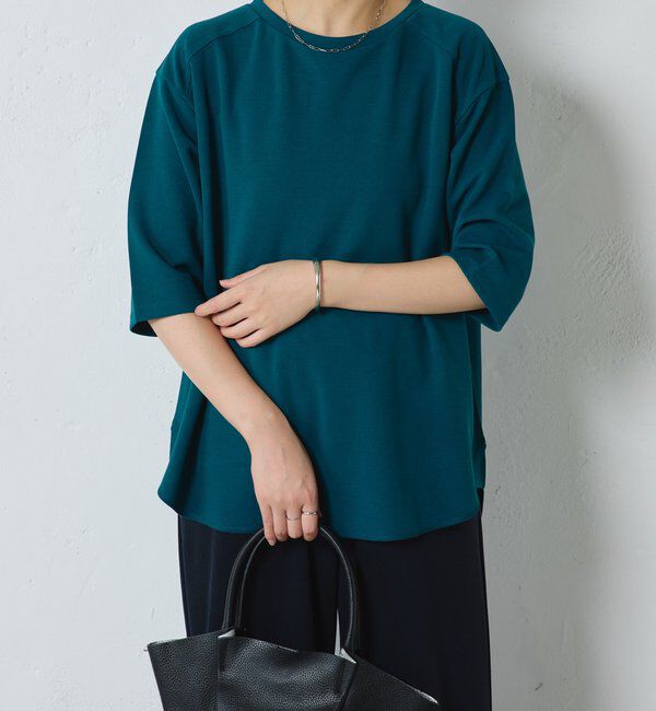  「ハーフスリーブジョーゼット半袖T」|Tシャツ・カットソー|