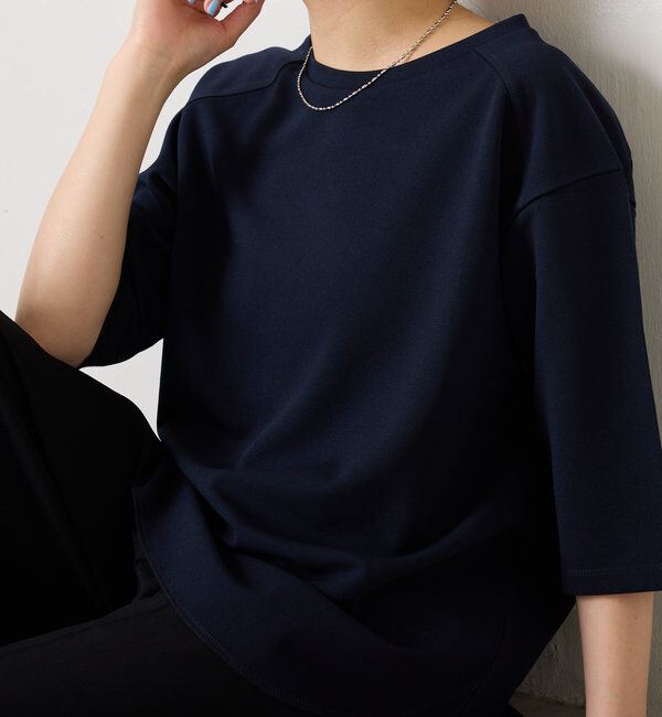  「ハーフスリーブジョーゼット半袖T」|Tシャツ・カットソー|