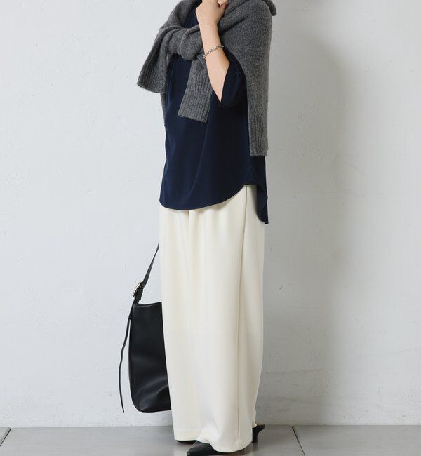  「ハーフスリーブジョーゼット半袖T」|Tシャツ・カットソー|