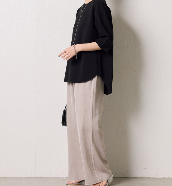  「ハーフスリーブジョーゼット半袖T」|Tシャツ・カットソー|