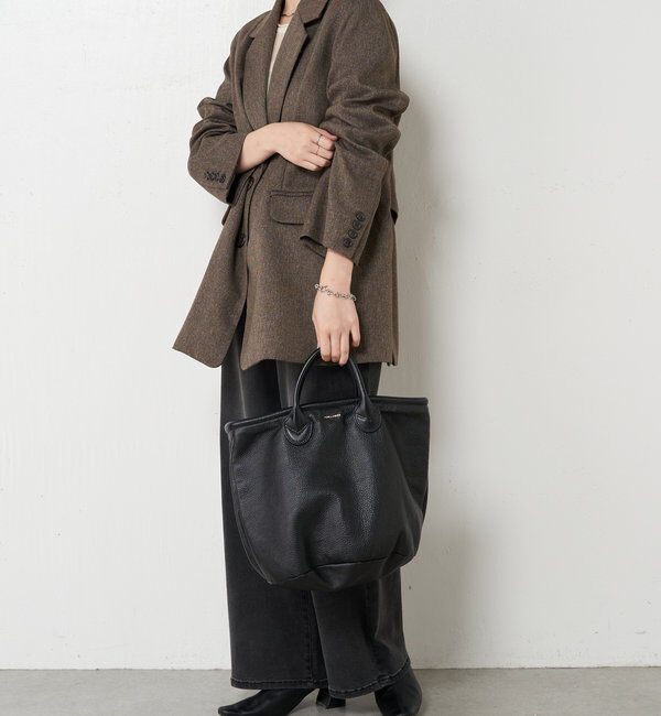  「《本革/ペットボトル並みの軽さ》【Seaudeux/セアウ】レザートートバッグ」|トートバッグ|