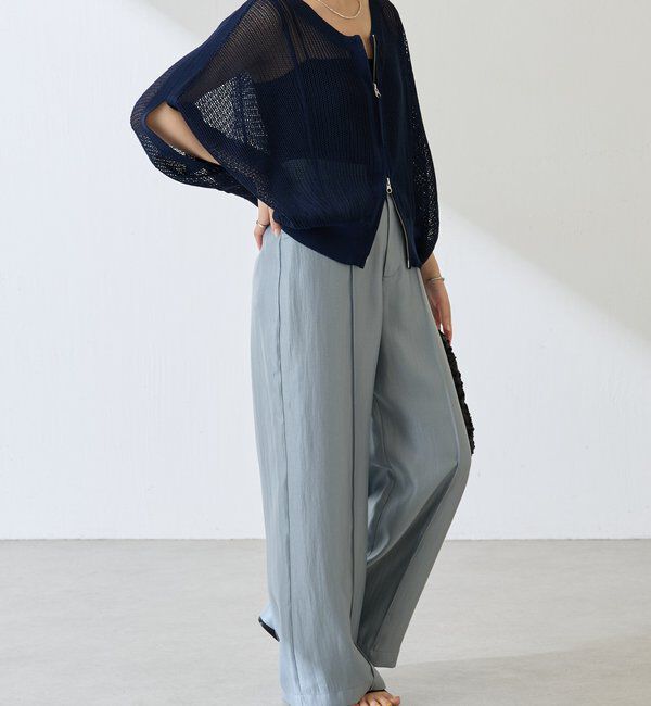  「サテンワイドパンツ」|チノ|