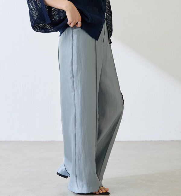  「サテンワイドパンツ」|チノ|