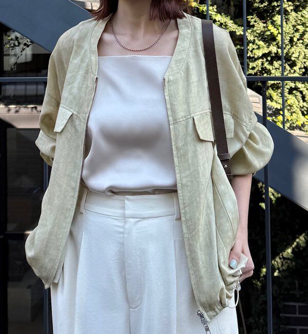  「バックロングZIPブルゾン」|ベスト・ジレ|