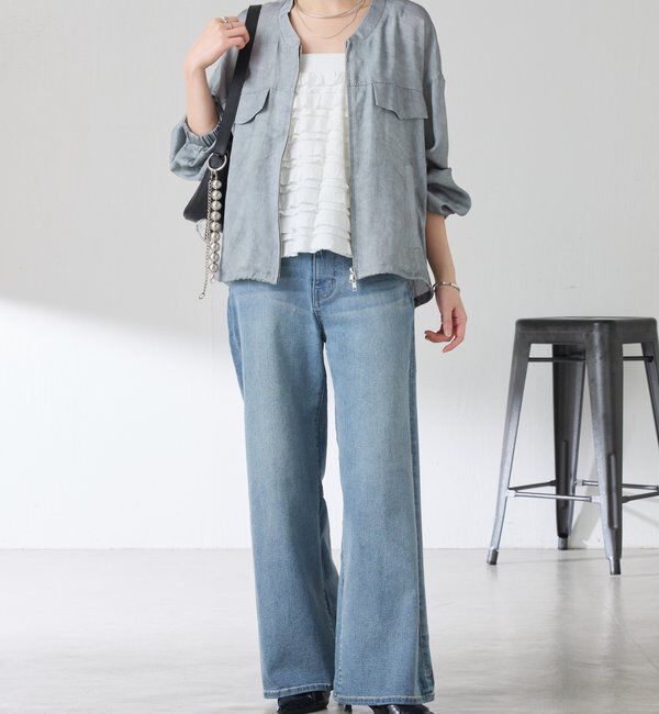  「バックロングZIPブルゾン」|ベスト・ジレ|