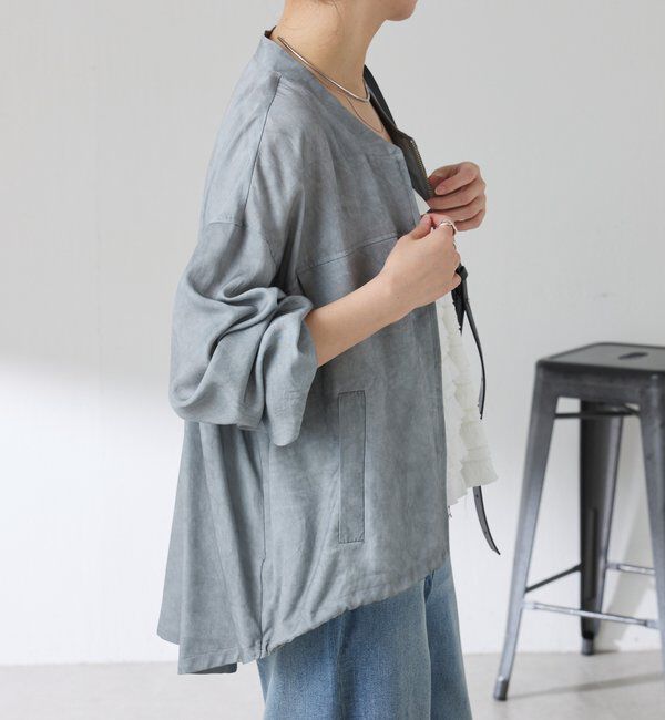  「バックロングZIPブルゾン」|ベスト・ジレ|