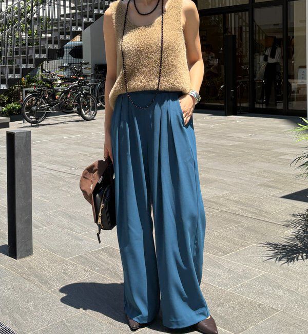  「【累計販売数3万枚突破/22色４サイズ展開！】タックワイドパンツ」|チノ|