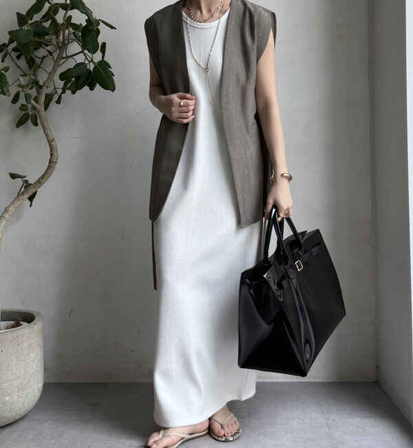  「【全骨格細見え】ブークレーダンボールタンクワンピース」|ワンピース|