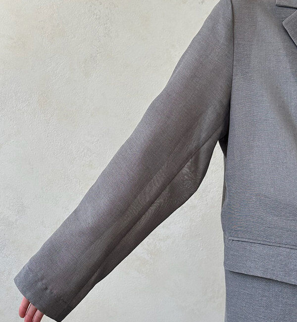  「【ウォッシャブル】シアーダブルジャケット」|テーラードジャケット|