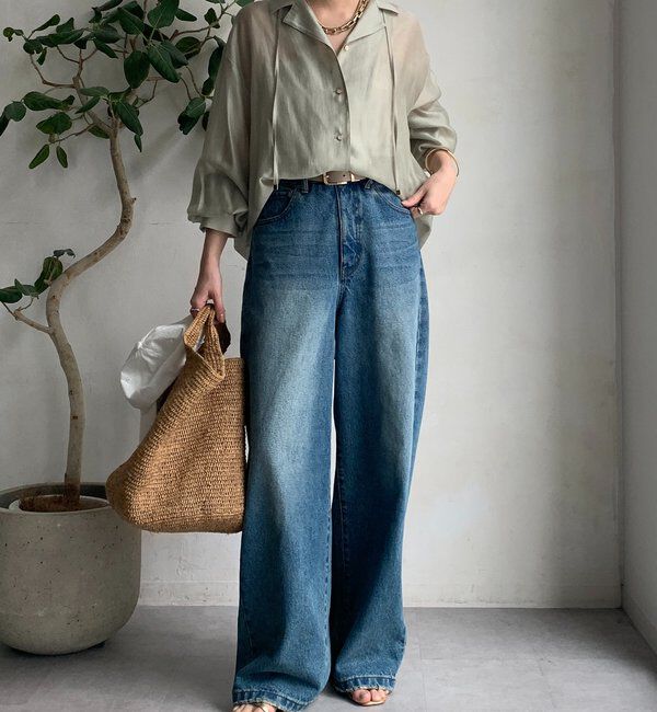  「【完売サイズ再販開始！】ワイドデニム」|デニム|