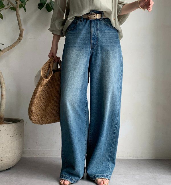  「【完売サイズ再販開始！】ワイドデニム」|デニム|