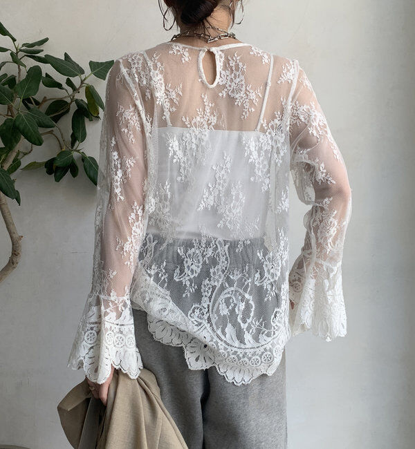  「レースフレアブラウス」|シャツ・ブラウス|