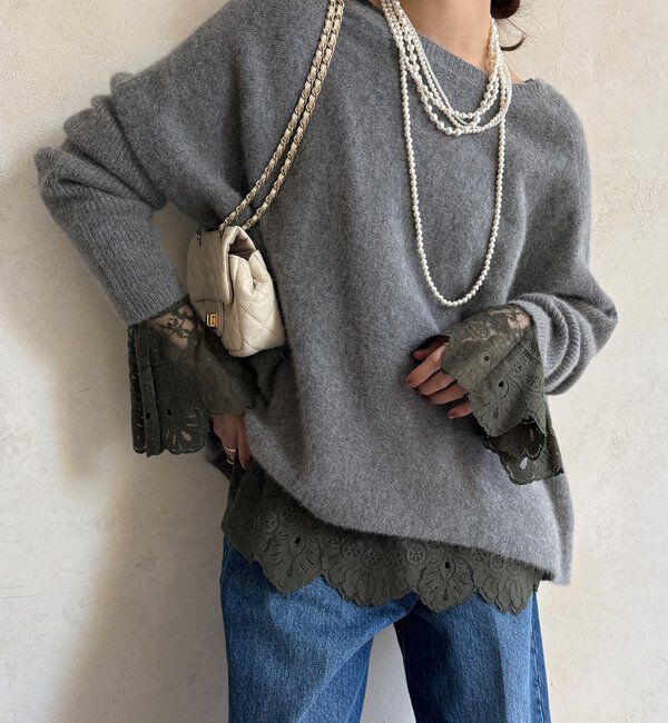  「レースフレアブラウス」|シャツ・ブラウス|