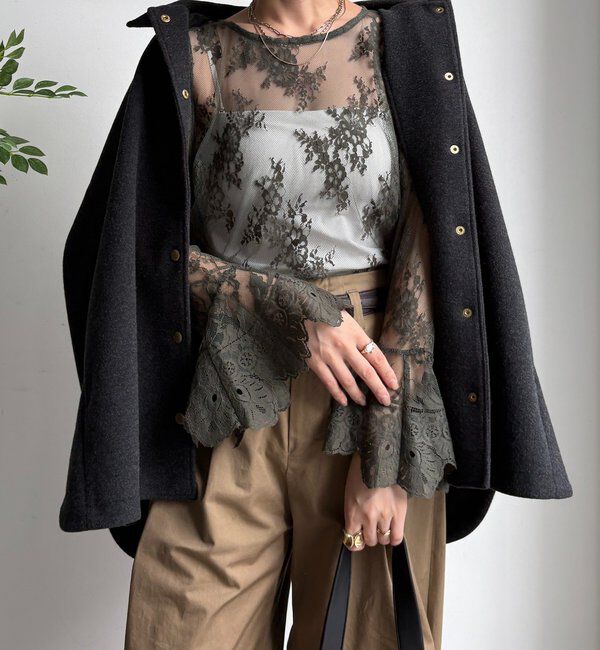  「レースフレアブラウス」|シャツ・ブラウス|