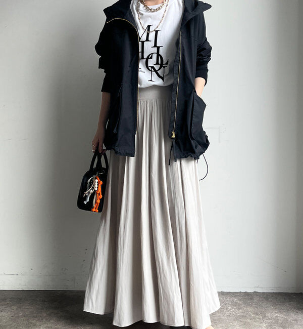  「ウエストリブギャザースカート」|スカート|