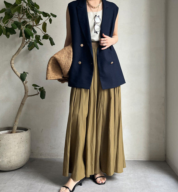  「ウエストリブギャザースカート」|スカート|