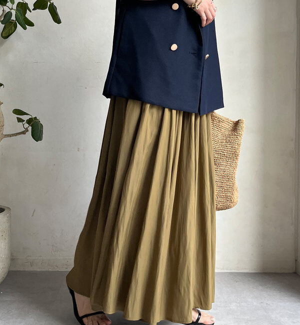  「ウエストリブギャザースカート」|スカート|