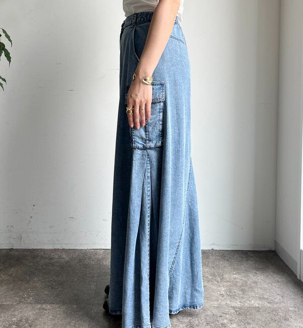  「リヨセルデニムカーゴスカート」|スカート|