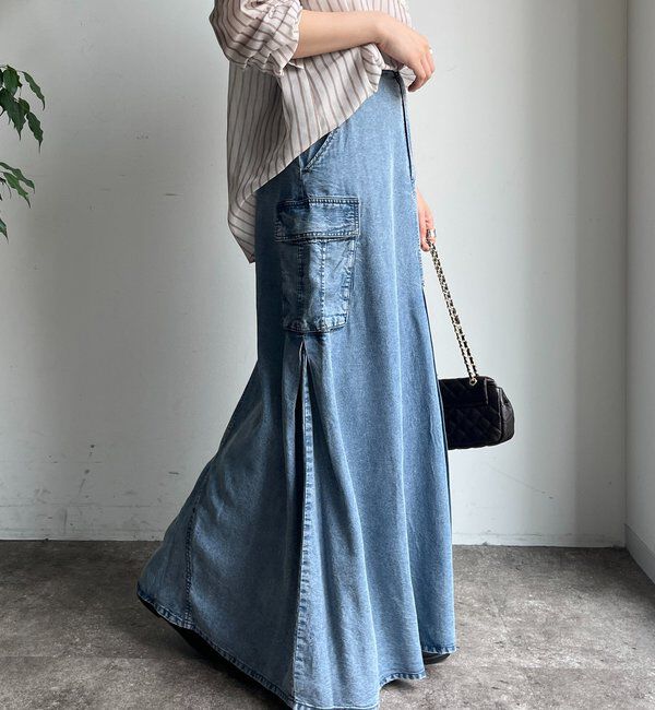  「リヨセルデニムカーゴスカート」|スカート|