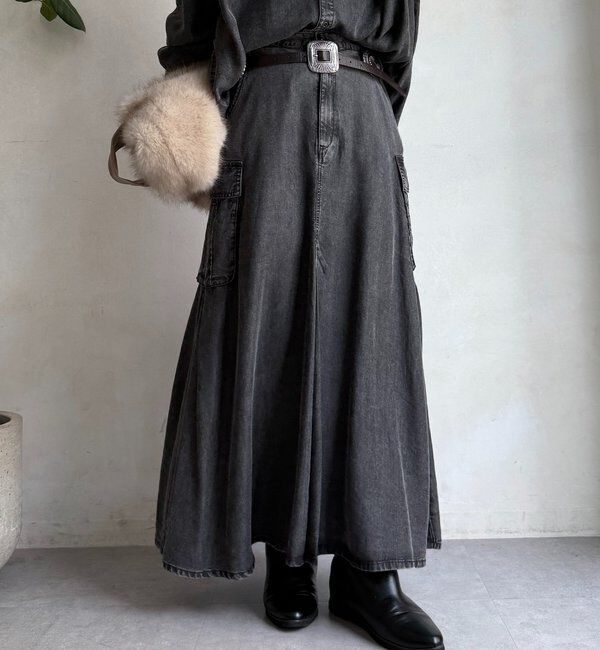  「リヨセルデニムカーゴスカート」|スカート|