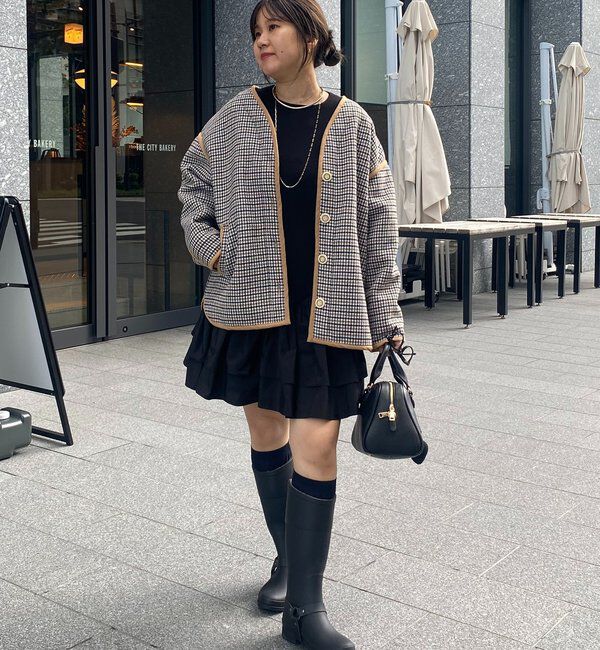  「【インフルエンサー SAKURA企画】チェックハーフコート」|その他|