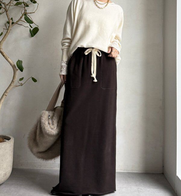  「メリノウール100%ボートネック」|ニット・セーター|