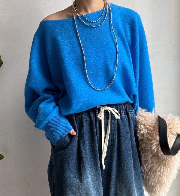  「メリノウール100%ボートネック」|ニット・セーター|