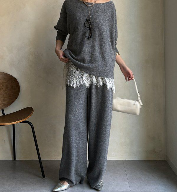  「メリノウール100%ボートネック」|ニット・セーター|