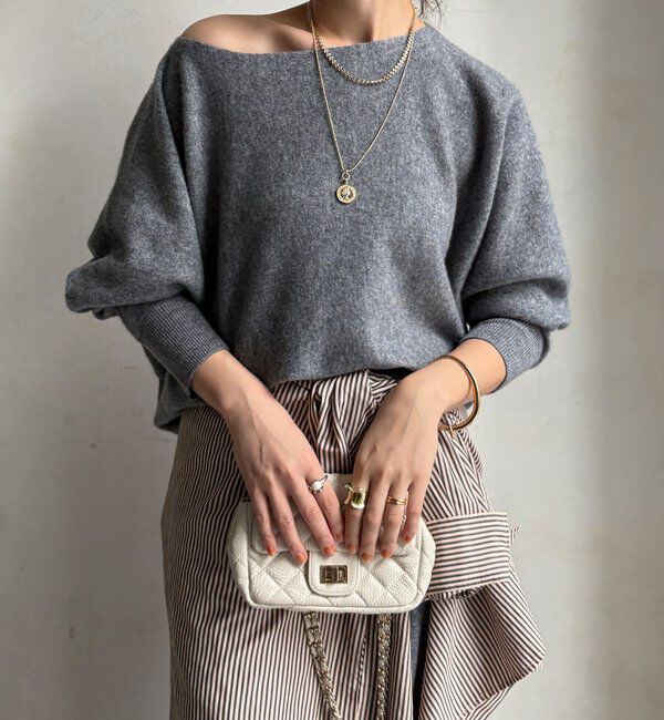  「メリノウール100%ボートネック」|ニット・セーター|