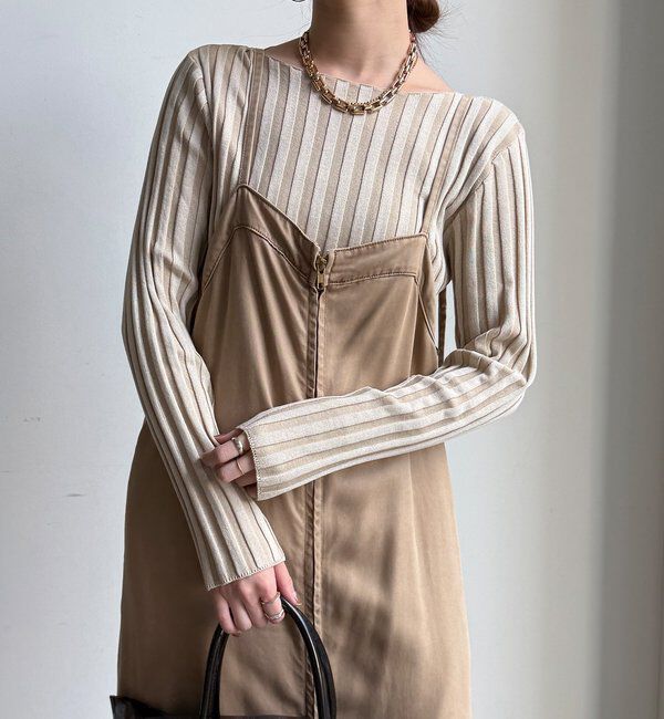  「【WEB限定】ワイドリブボートネックプルオーバー」|ニット・セーター|