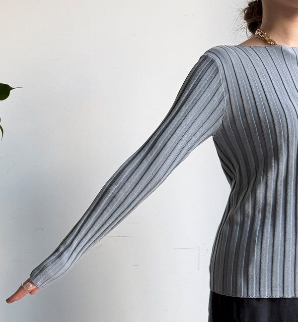  「【WEB限定】ワイドリブボートネックプルオーバー」|ニット・セーター|