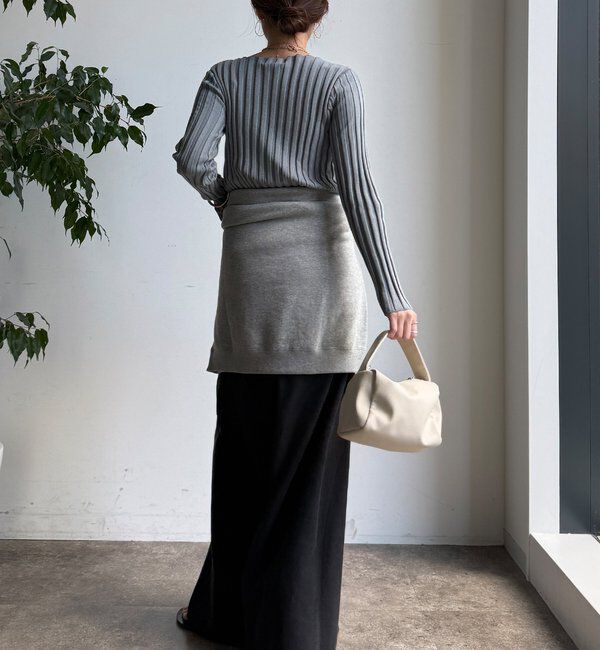  「【WEB限定】ワイドリブボートネックプルオーバー」|ニット・セーター|