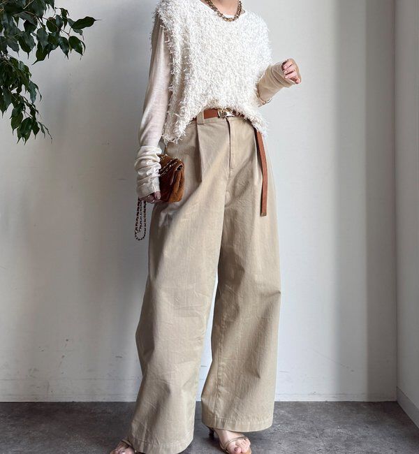  「【WEB限定】チュールヤーンニットベスト」|ニット・セーター|