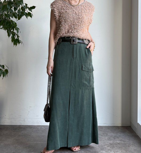  「【WEB限定】チュールヤーンニットベスト」|ニット・セーター|